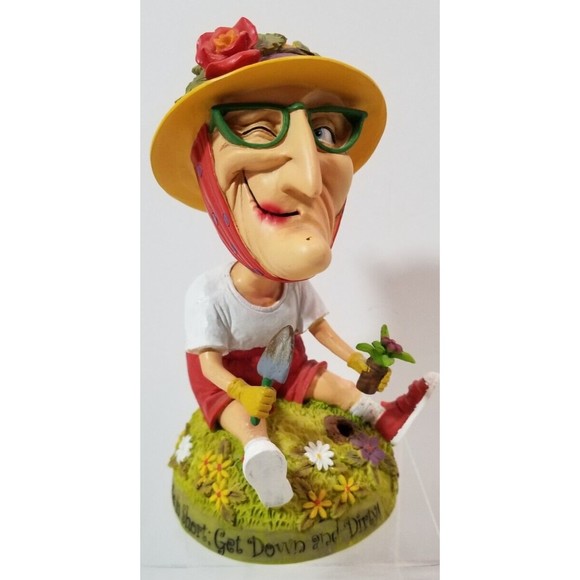 Encore~Granny Gardener Bobbleworks~"Life is Short Get Down & Dirty"~Great Gift! - Picture 3 of 7